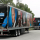 Equipment trailers are lined up at the entrance road to the WWE Performance Center Tuesday, April 14, 2020, in Orlando, Fla. Florida’s top emergency official last week amended Gov. Ron DeSantis’ stay-at-home order to include employees at the professional sports and media production with a national audience, if the location is closed to the public.